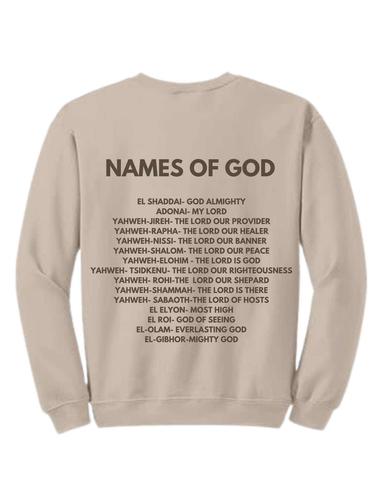 YAHWEH  CREW NECK SWEATSHIRT