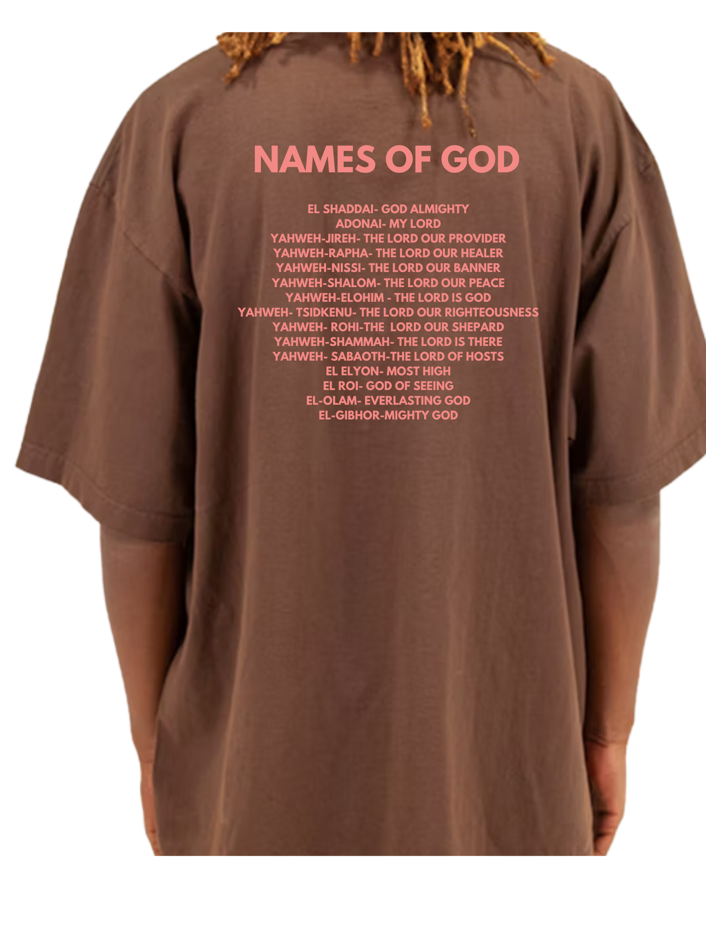 YAHWEH BROWN OVERSIZEDTEE